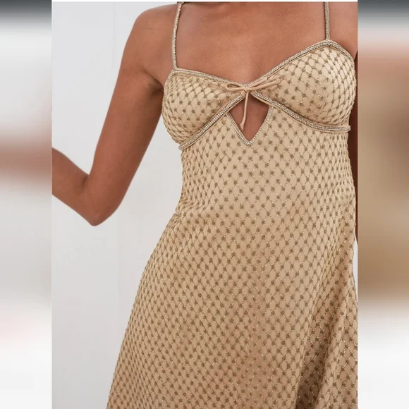 for love and lemons gold slip dress L'AGENCE Seridie Silk In Lemon Sorbet No closures For Love and Lemons Yellow